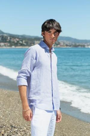 15 Camisa Puro Lino Premium Malva