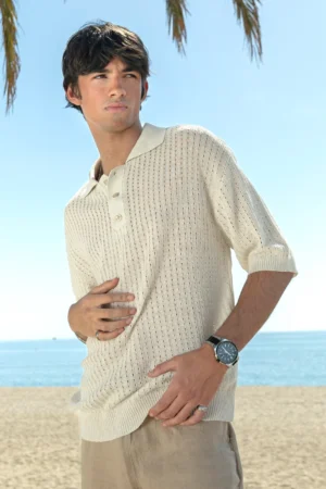 Polo de Hilo Beige