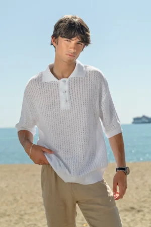 Polo de Hilo Blanco